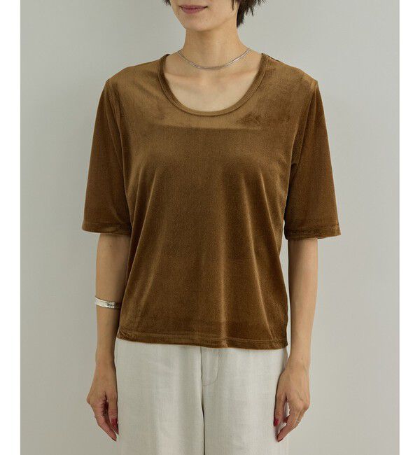 SALON adam et rope'「【WEB限定】シアーベロアクルーネックプルオーバー」|Tシャツ・カットソー|