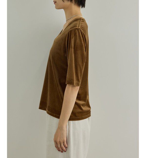 SALON adam et rope'「【WEB限定】シアーベロアクルーネックプルオーバー」|Tシャツ・カットソー|