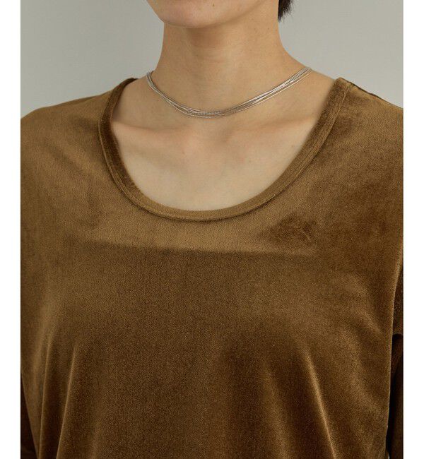 SALON adam et rope'「【WEB限定】シアーベロアクルーネックプルオーバー」|Tシャツ・カットソー|