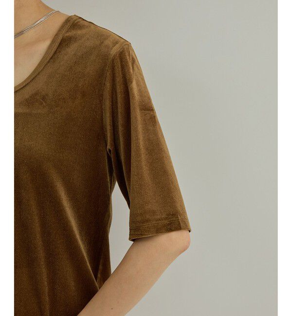 SALON adam et rope'「【WEB限定】シアーベロアクルーネックプルオーバー」|Tシャツ・カットソー|
