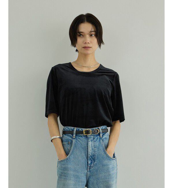 SALON adam et rope'「【WEB限定】シアーベロアクルーネックプルオーバー」|Tシャツ・カットソー|