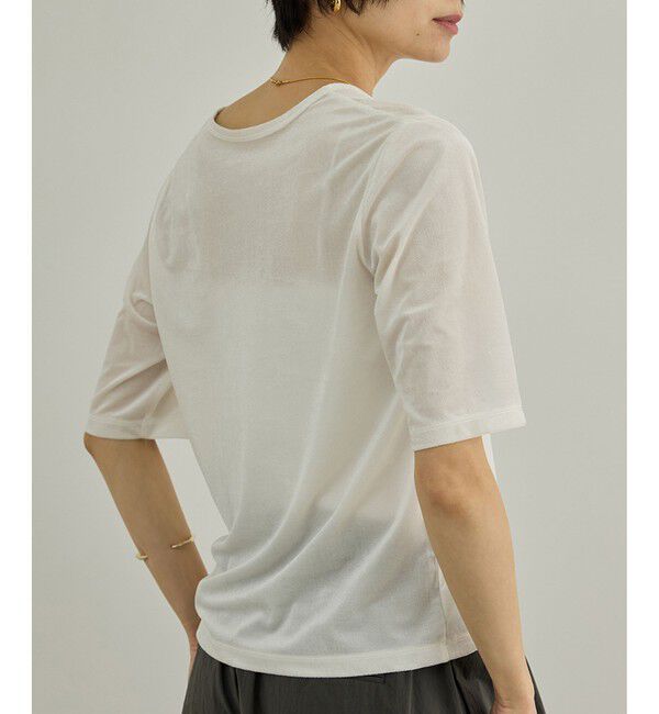 SALON adam et rope'「【WEB限定】シアーベロアクルーネックプルオーバー」|Tシャツ・カットソー|