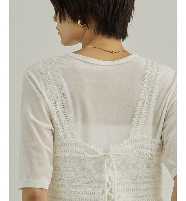 SALON adam et rope'「【WEB限定】シアーベロアクルーネックプルオーバー」|Tシャツ・カットソー|