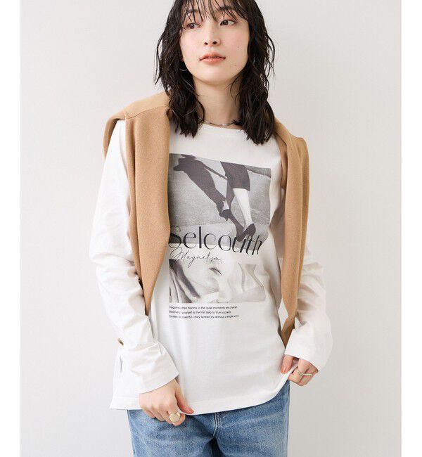 VIS「ロゴ＆フォトアソートプリントロンT」|Tシャツ・カットソー|