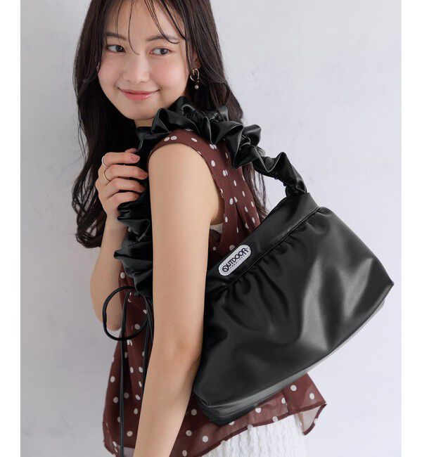 VIS「【OUTDOOR PRODUCTS】VIS別注スエード＆合皮フリルショルダーバッグ/WEB限定カラー」|ショルダー・メッセンジャー|