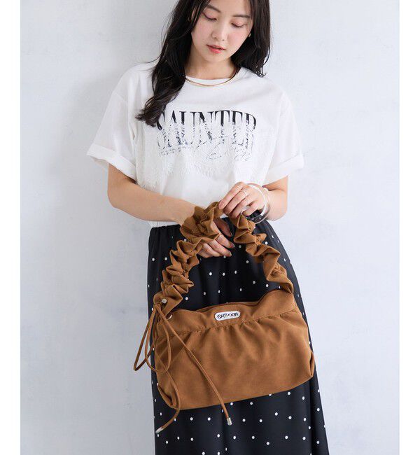 VIS「【OUTDOOR PRODUCTS】VIS別注スエード＆合皮フリルショルダーバッグ/WEB限定カラー」|ショルダー・メッセンジャー|