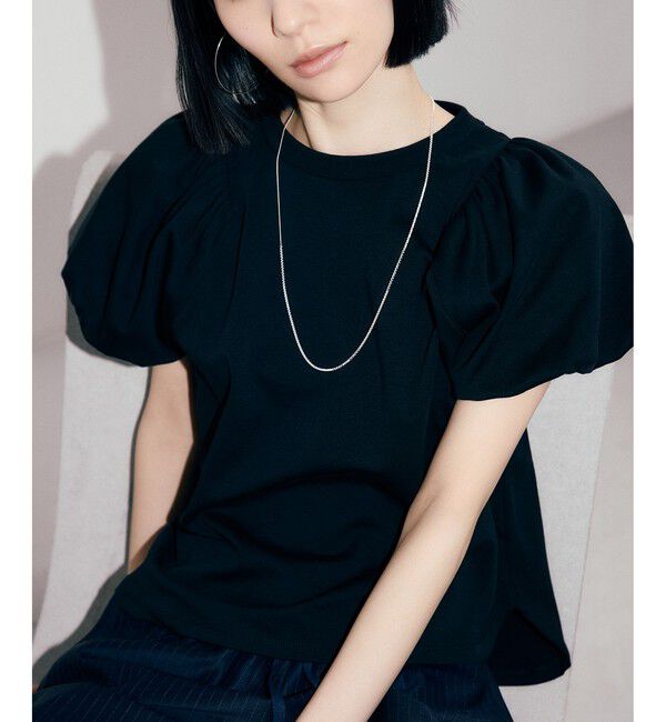 ADAM ET ROPE'「【WEB限定】パフスリーブプルオーバー」|Tシャツ・カットソー|ブラック(01)