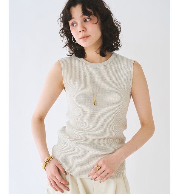  「ワッフルノースリーブプルオーバー」|Tシャツ・カットソー|