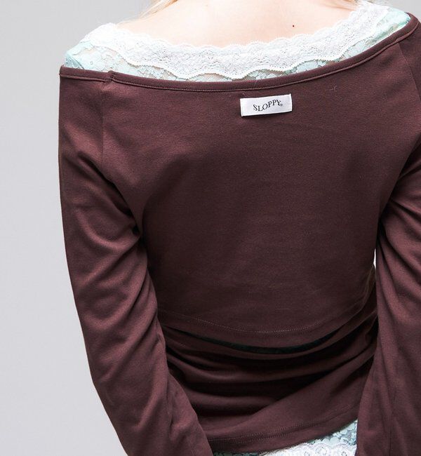  「【WEB限定】【SLOPPY】バックオープンギャザートップス」|Tシャツ・カットソー|