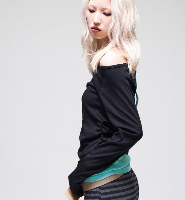  「【WEB限定】【SLOPPY】バックオープンギャザートップス」|Tシャツ・カットソー|