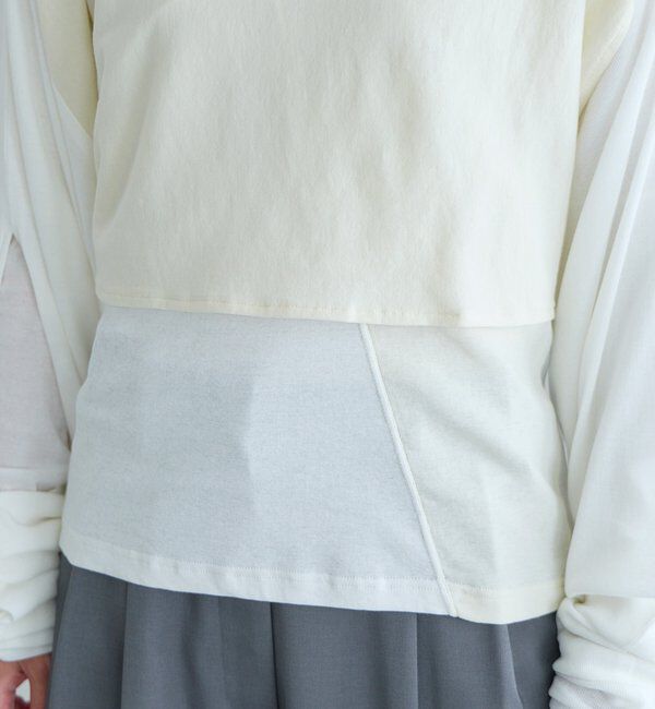  「【LUALY】パッチワークレイヤードSET」|Tシャツ・カットソー|