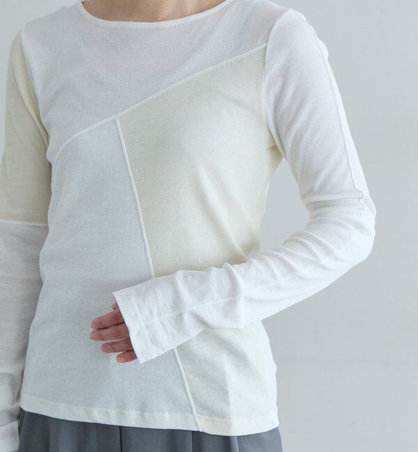  「【LUALY】パッチワークレイヤードSET」|Tシャツ・カットソー|