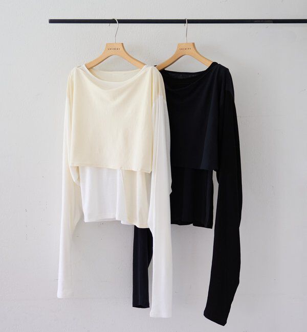  「【LUALY】パッチワークレイヤードSET」|Tシャツ・カットソー|