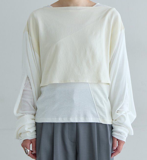  「【LUALY】パッチワークレイヤードSET」|Tシャツ・カットソー|