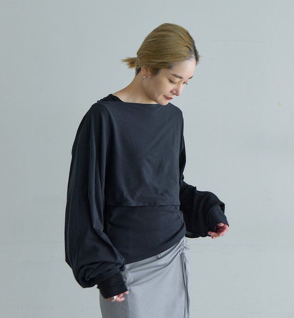  「【LUALY】パッチワークレイヤードSET」|Tシャツ・カットソー|