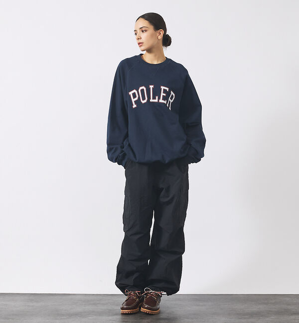ABAHOUSE「【POLER/ポーラー】COLLEGE RAGLAN CREW スウェット/カレ」|スウェット・ジャージ|