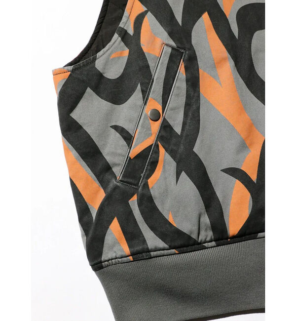 ABAHOUSE「【MADE IN STANDARD】PRINTED MA-1 VEST REVE」|ベスト・ジレ|