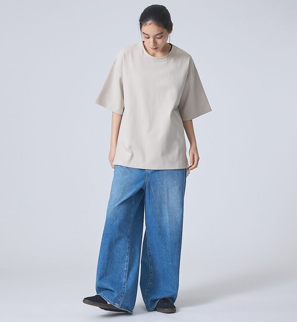 ABAHOUSE「【FORTUNA /フォルトゥナ】DockingCrewNeckTee/ドッキン」|Tシャツ・カットソー|