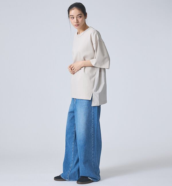 ABAHOUSE「【FORTUNA /フォルトゥナ】DockingCrewNeckTee/ドッキン」|Tシャツ・カットソー|