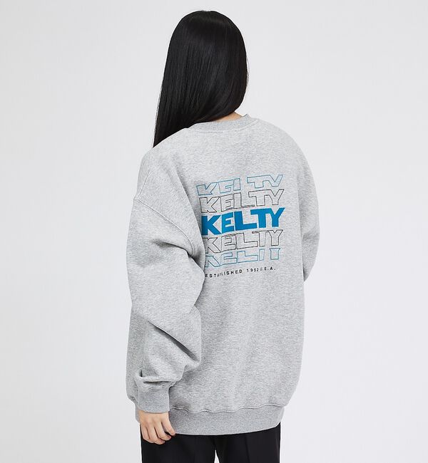 ABAHOUSE「【KELTY / ケルティ】フロッキーバックロゴプリントスウェット/ ユニセック」|スウェット・ジャージ|グレー