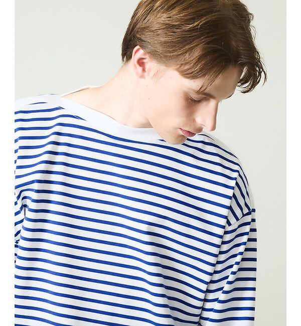 ABAHOUSE「ボートネック フレンチボーダー長袖Tシャツ / ユニセックス」|Tシャツ・カットソー|