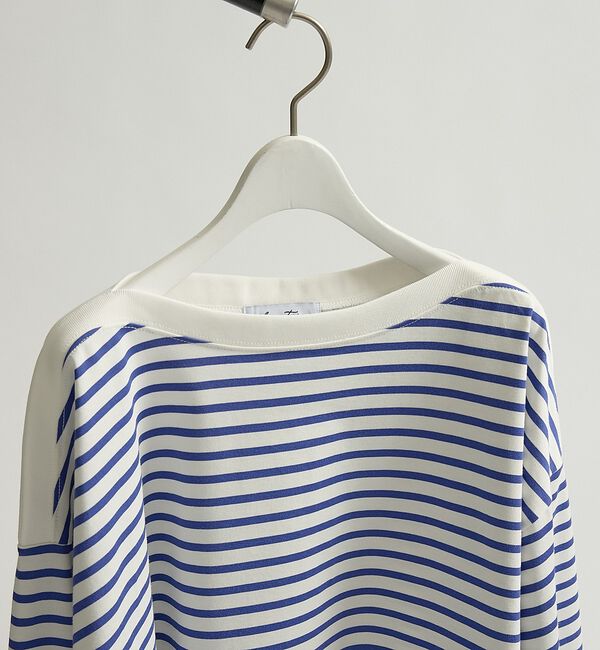 ABAHOUSE「ボートネック フレンチボーダー長袖Tシャツ / ユニセックス」|Tシャツ・カットソー|