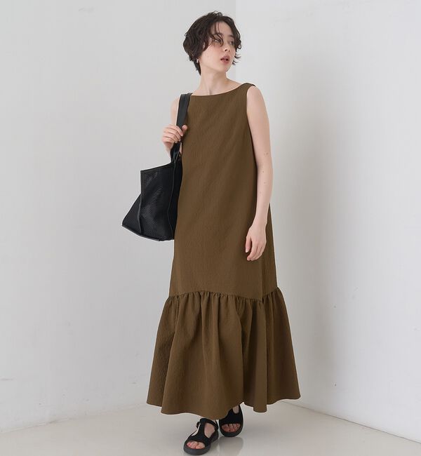 Rouge vif「【2026SS新作】【一部店舗限定】ニュアンスファブリックワンピース」|ワンピース|