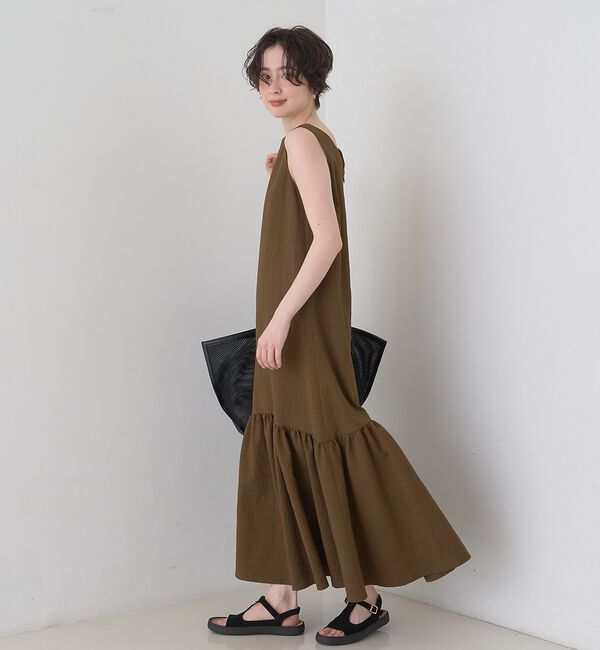 Rouge vif「【2026SS新作】【一部店舗限定】ニュアンスファブリックワンピース」|ワンピース|