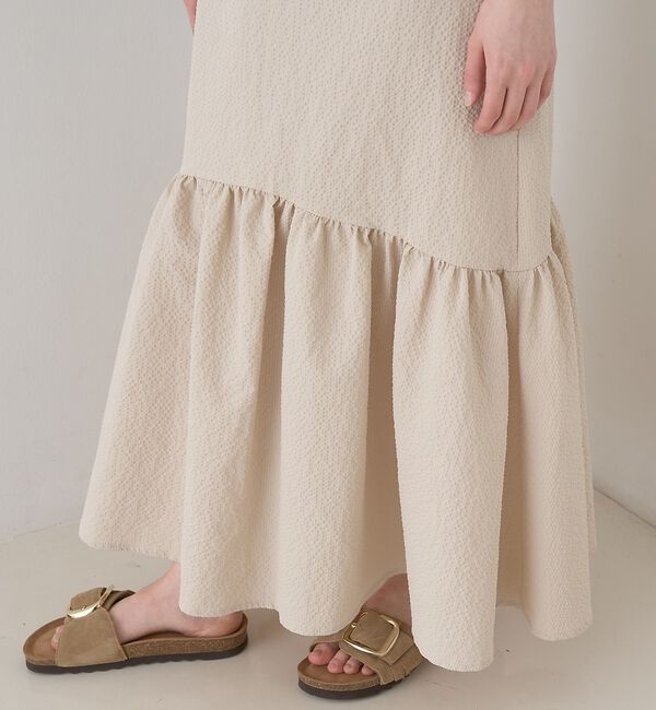 Rouge vif「【2026SS新作】【一部店舗限定】ニュアンスファブリックワンピース」|ワンピース|