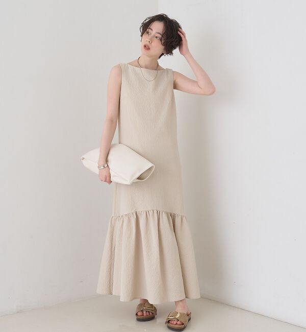Rouge vif「【2026SS新作】【一部店舗限定】ニュアンスファブリックワンピース」|ワンピース|