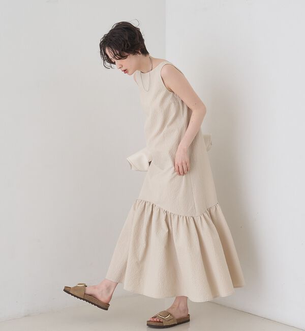 Rouge vif「【2026SS新作】【一部店舗限定】ニュアンスファブリックワンピース」|ワンピース|