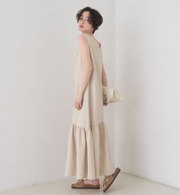 Rouge vif「【2026SS新作】【一部店舗限定】ニュアンスファブリックワンピース」|ワンピース|