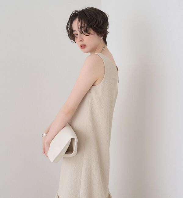 Rouge vif「【2026SS新作】【一部店舗限定】ニュアンスファブリックワンピース」|ワンピース|
