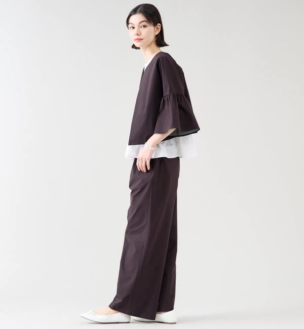 TIARA「《定番》タックワイドストレートパンツ（セットアップ可）」|その他|