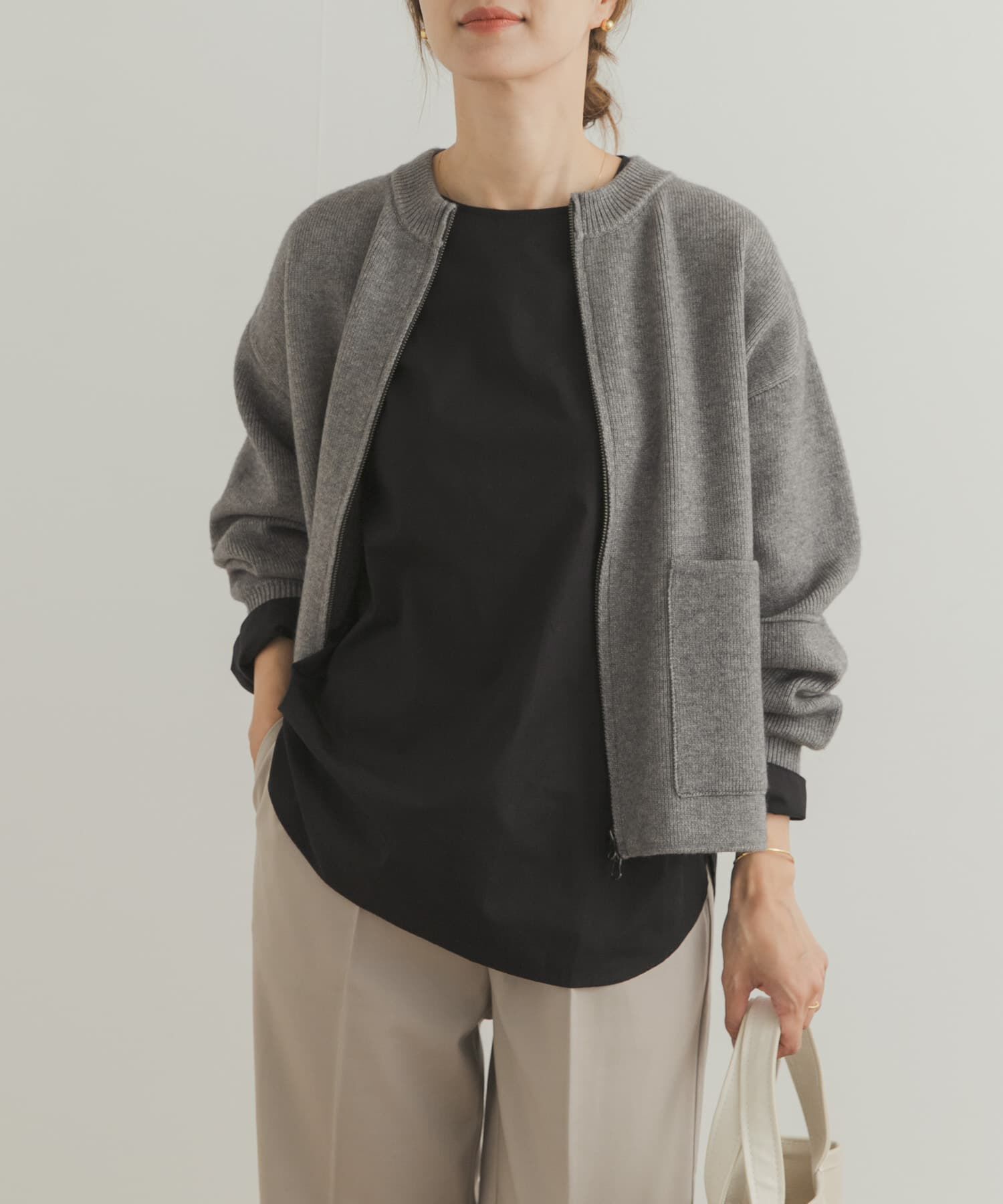 URBAN RESEARCH DOORS「『UR TECH』クルーネックプルオーバーシャツ」|シャツ・ブラウス|