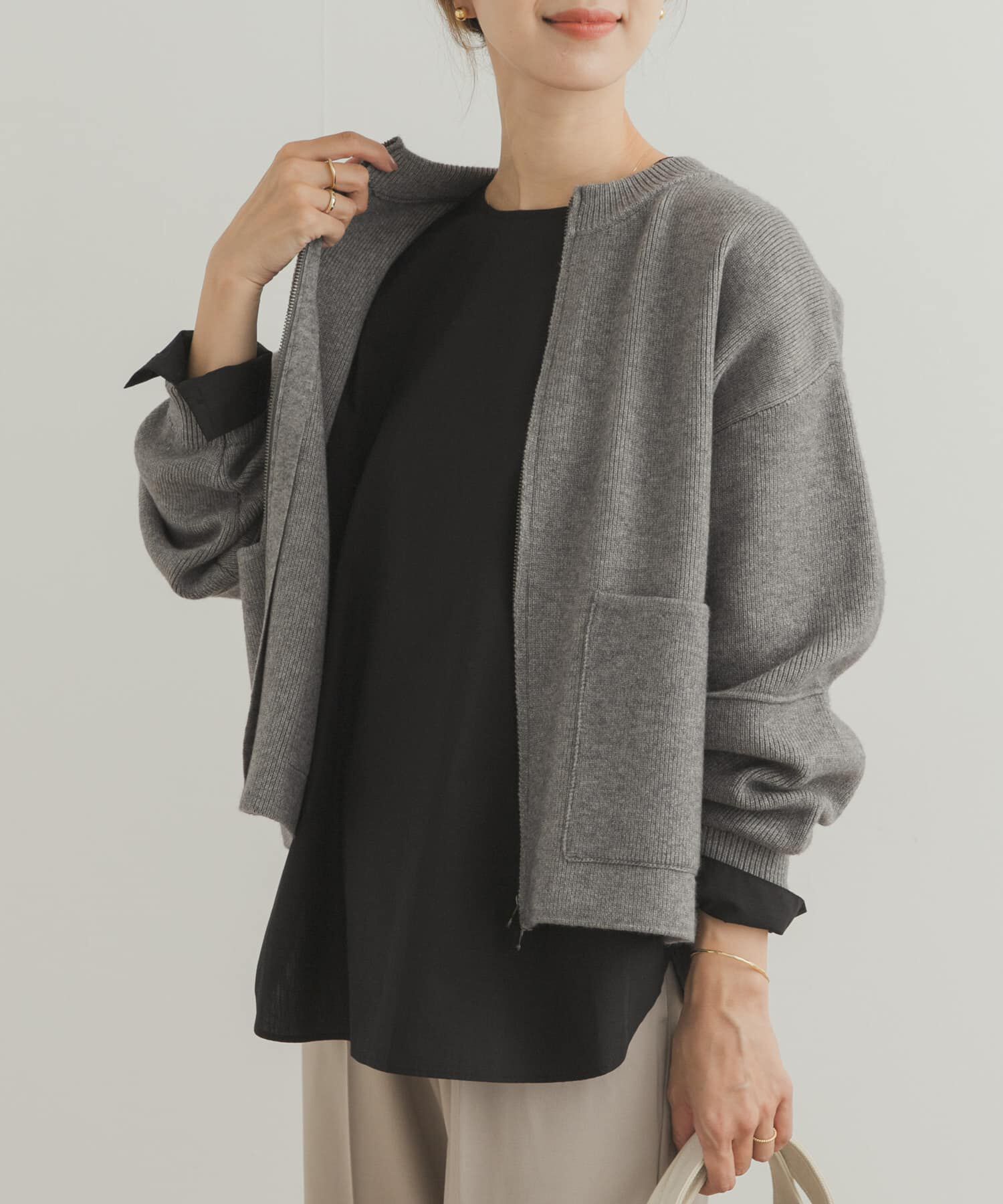 URBAN RESEARCH DOORS「『UR TECH』クルーネックプルオーバーシャツ」|シャツ・ブラウス|