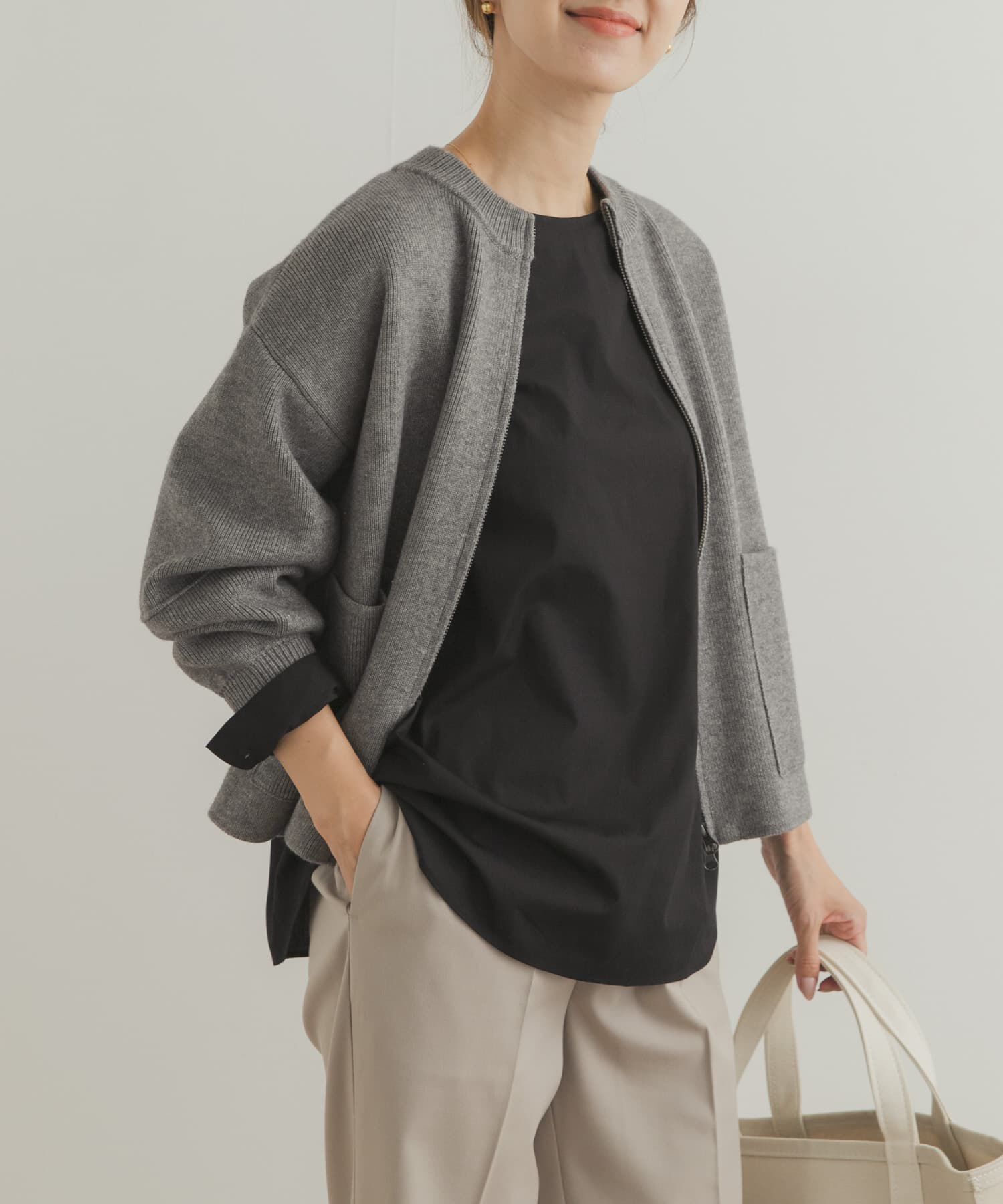 URBAN RESEARCH DOORS「『UR TECH』クルーネックプルオーバーシャツ」|シャツ・ブラウス|