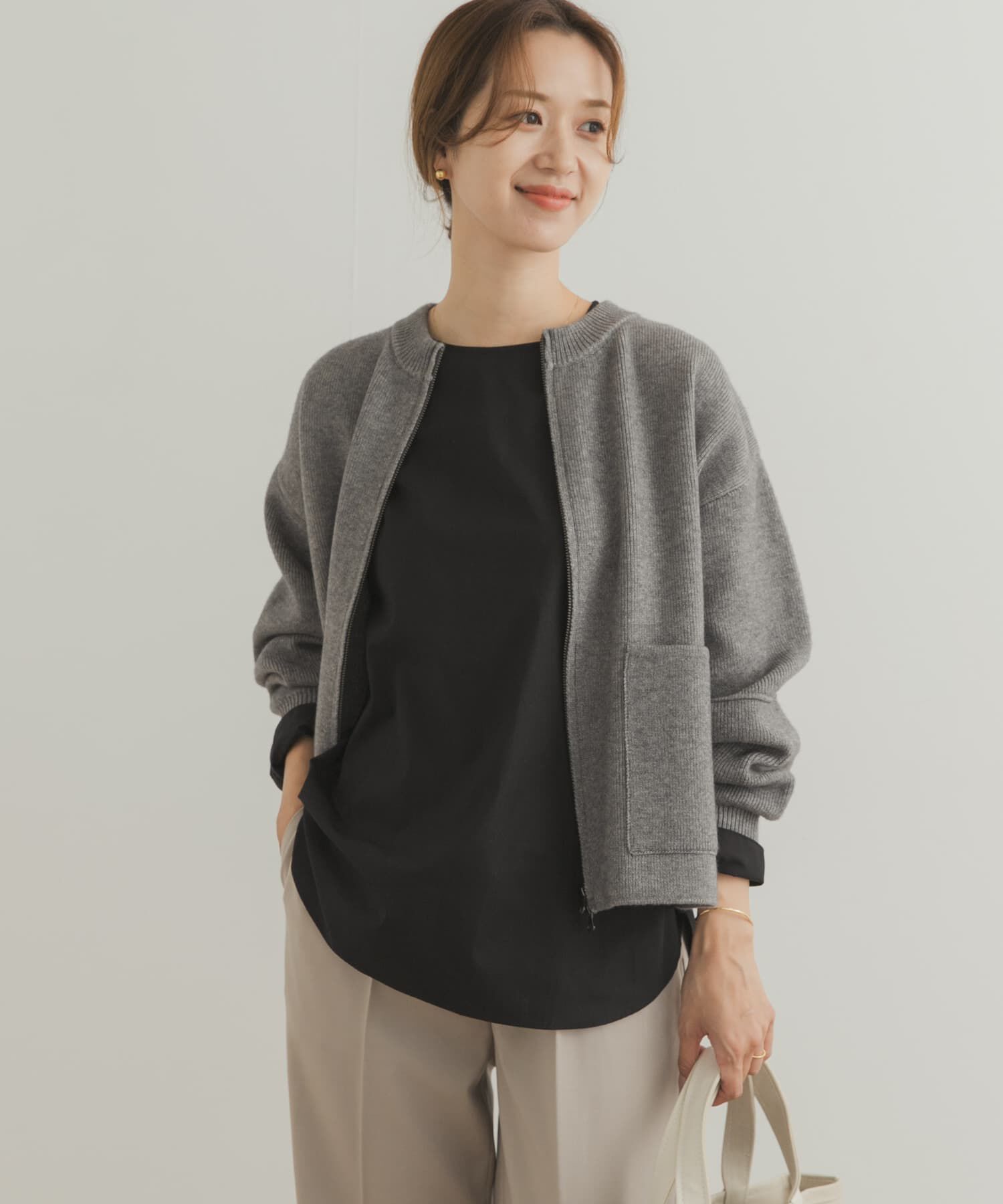 URBAN RESEARCH DOORS「『UR TECH』クルーネックプルオーバーシャツ」|シャツ・ブラウス|