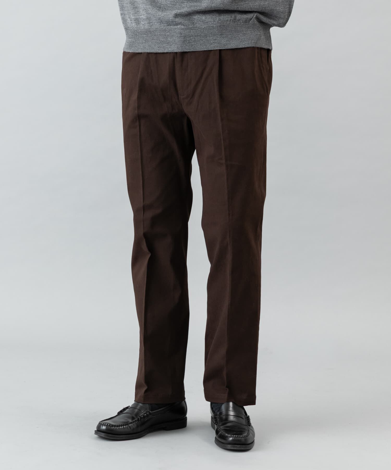URBAN RESEARCH ROSSO「ピーチツイルストレッチスラックス」|その他|ブラウン