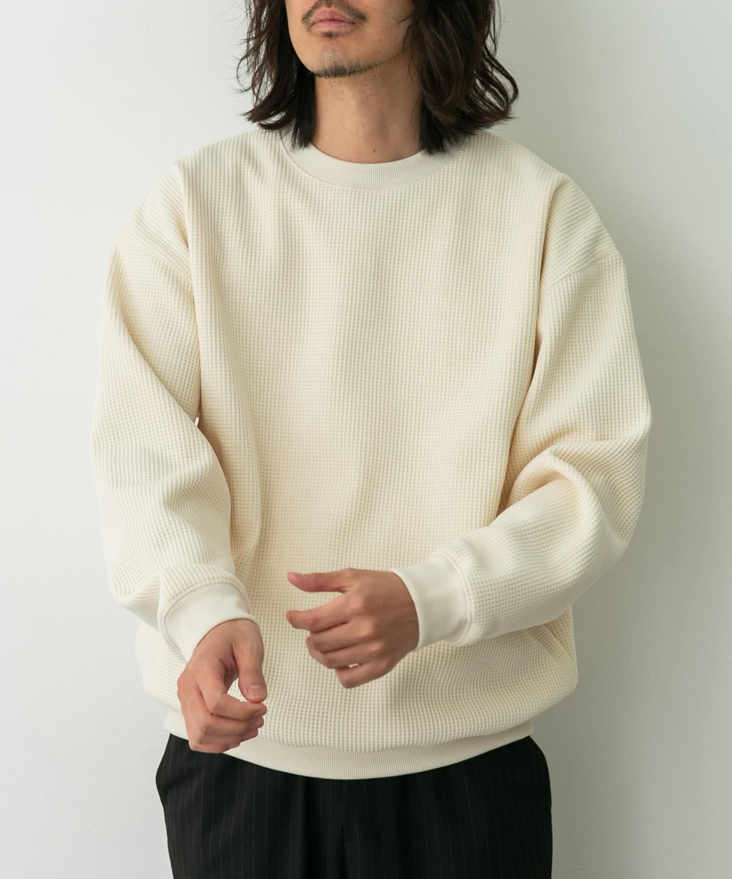 Sonny Label 「裏起毛ワッフルリラックスフィットプルオーバー」|Tシャツ・カットソー|