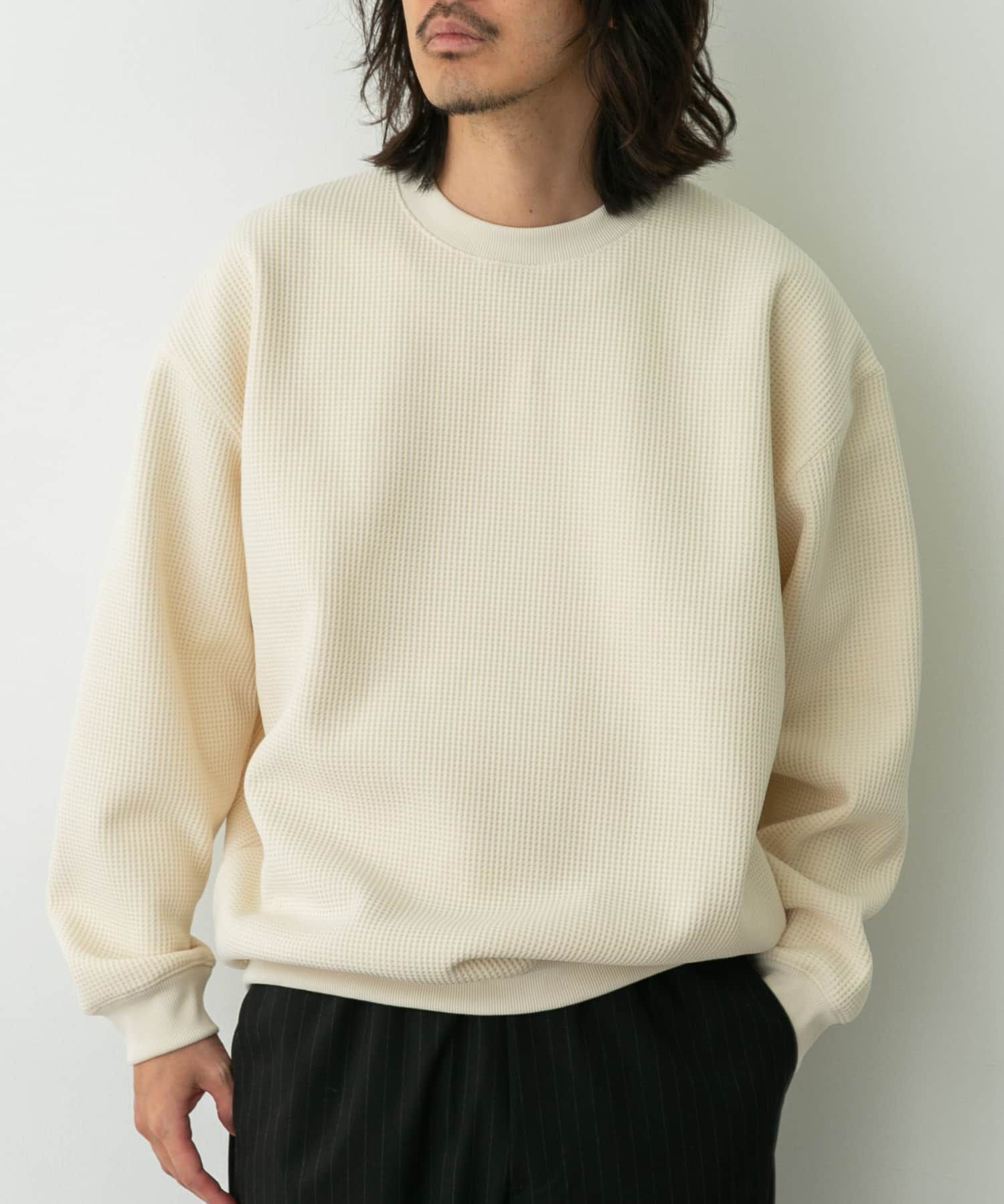 Sonny Label 「裏起毛ワッフルリラックスフィットプルオーバー」|Tシャツ・カットソー|