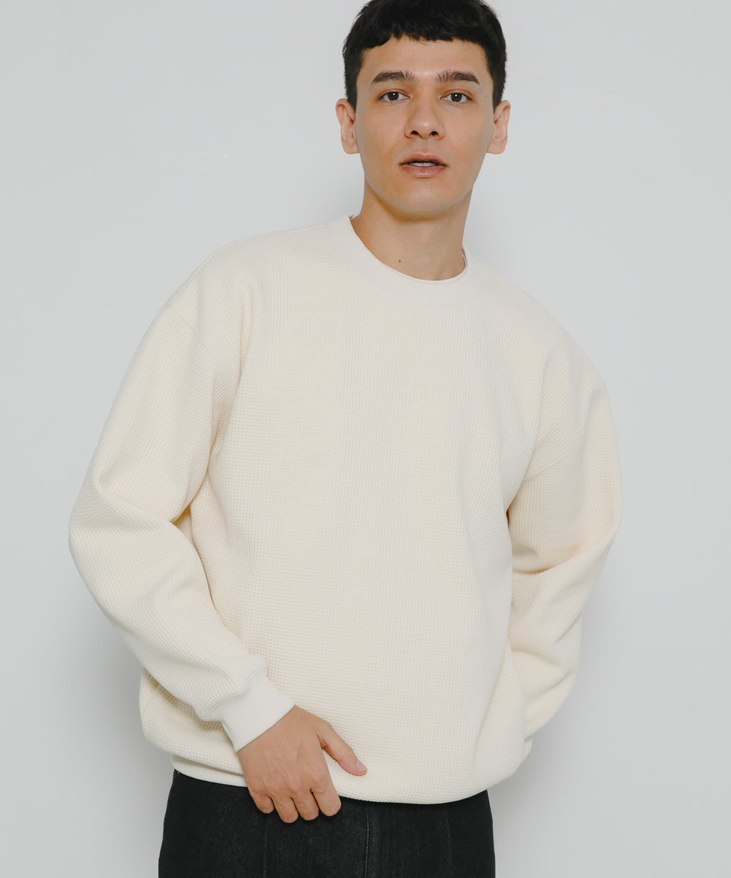 Sonny Label 「裏起毛ワッフルリラックスフィットプルオーバー」|Tシャツ・カットソー|