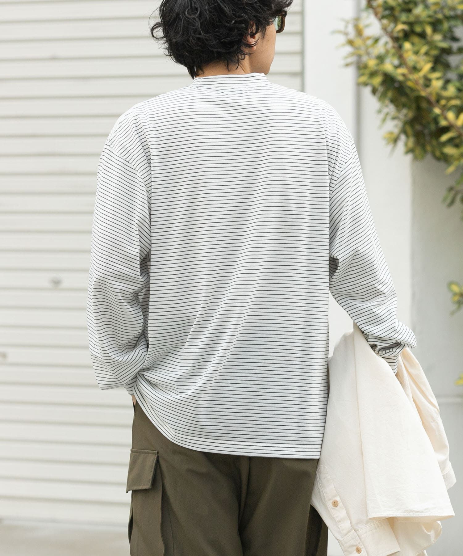 URBAN RESEARCH DOORS「FORK&SPOON　CAVEボーダーロングスリーブTシャツ」|Tシャツ・カットソー|