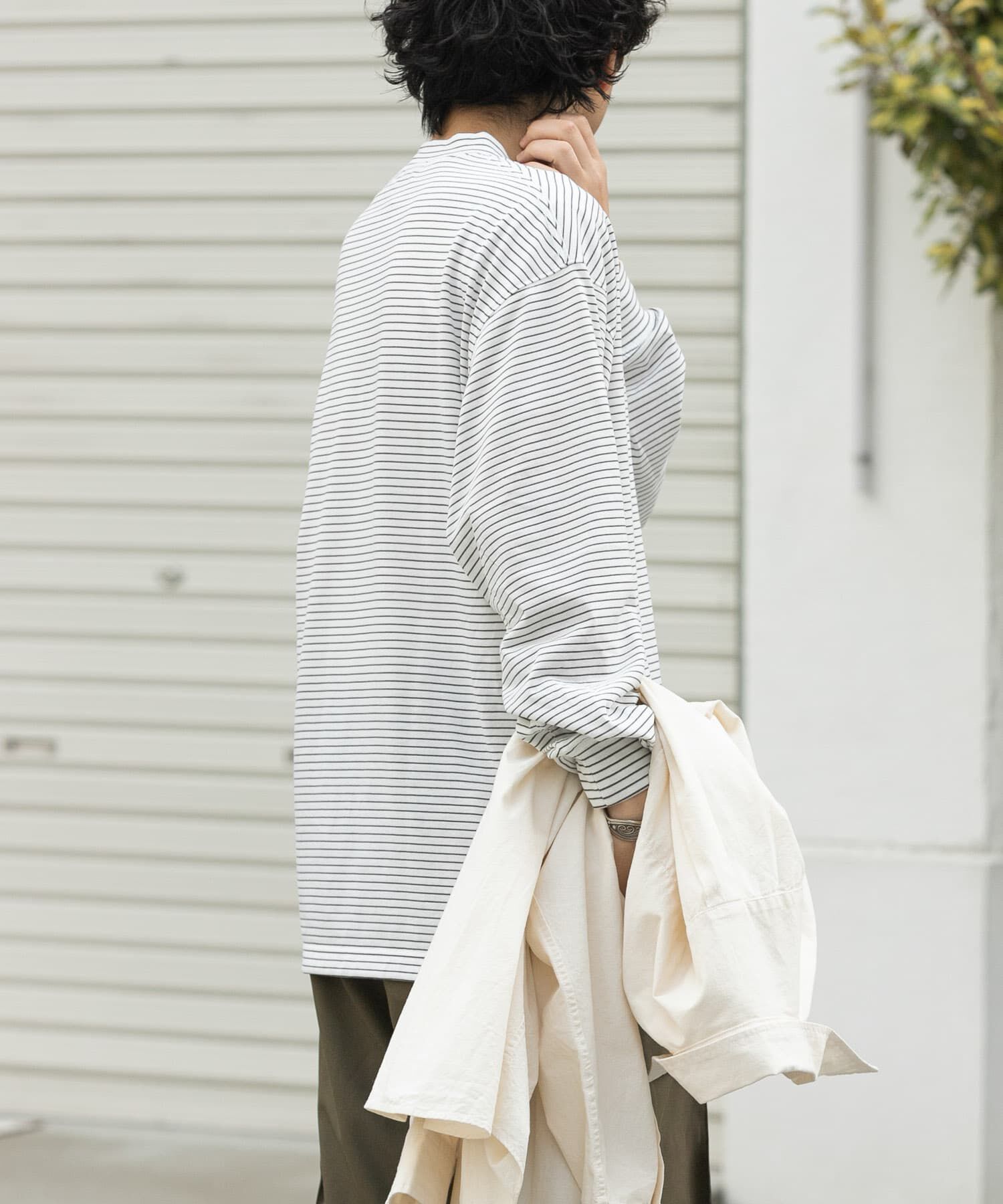 URBAN RESEARCH DOORS「FORK&SPOON　CAVEボーダーロングスリーブTシャツ」|Tシャツ・カットソー|