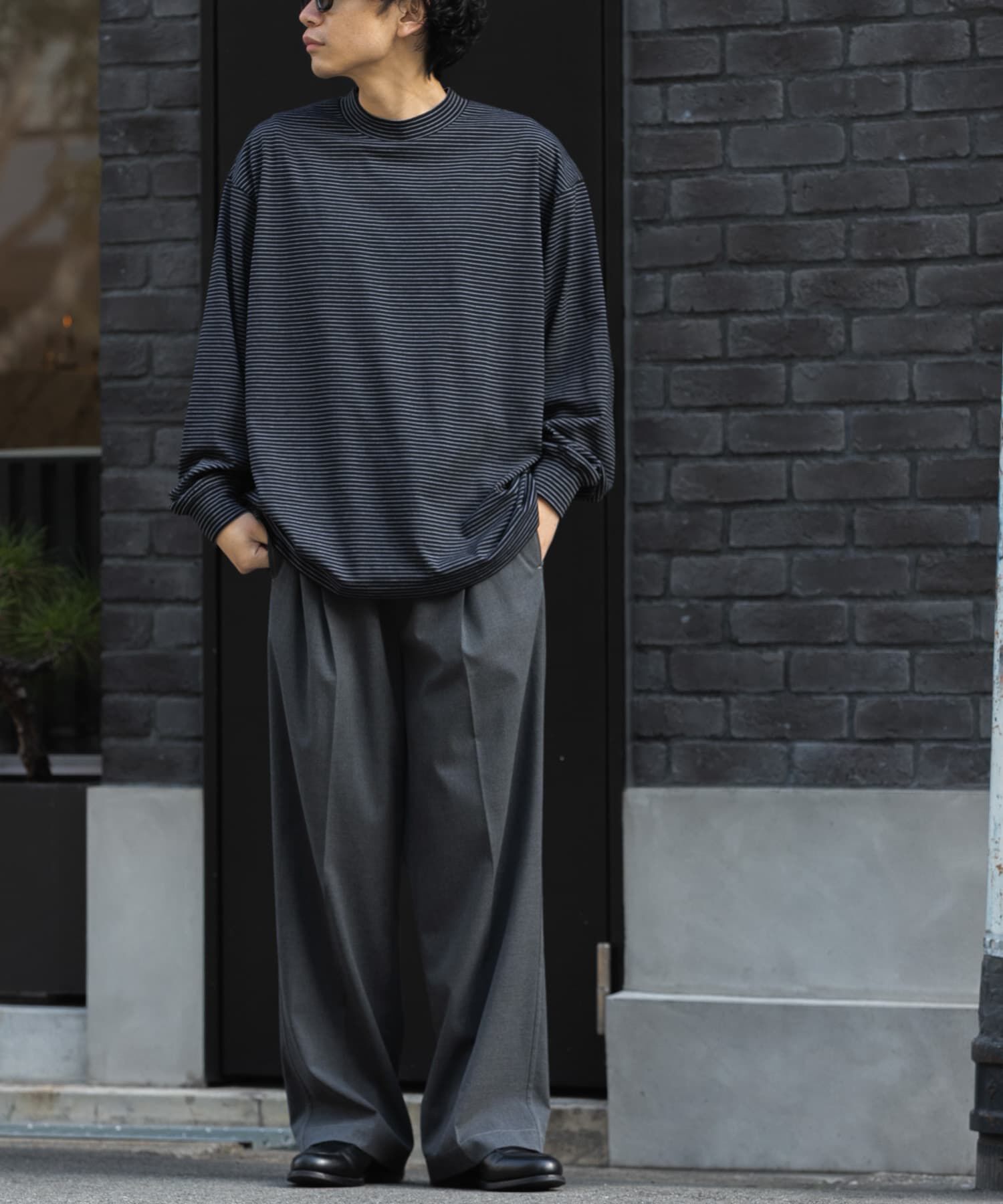 URBAN RESEARCH DOORS「FORK&SPOON　CAVEボーダーロングスリーブTシャツ」|Tシャツ・カットソー|