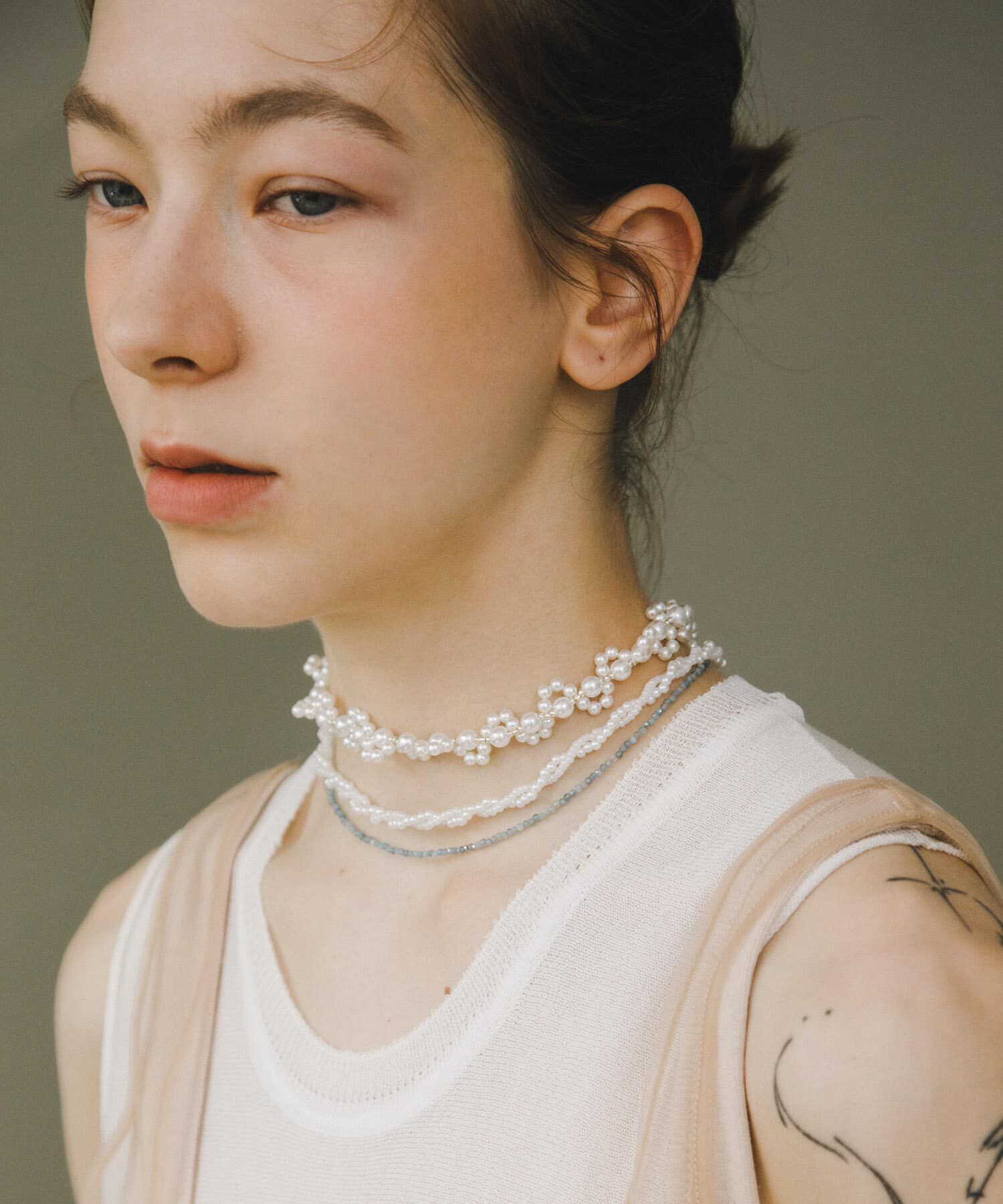 URBAN RESEARCH「decor『デコール』　FLOWER PEARL BEADSCHOKER」|ネックレス|