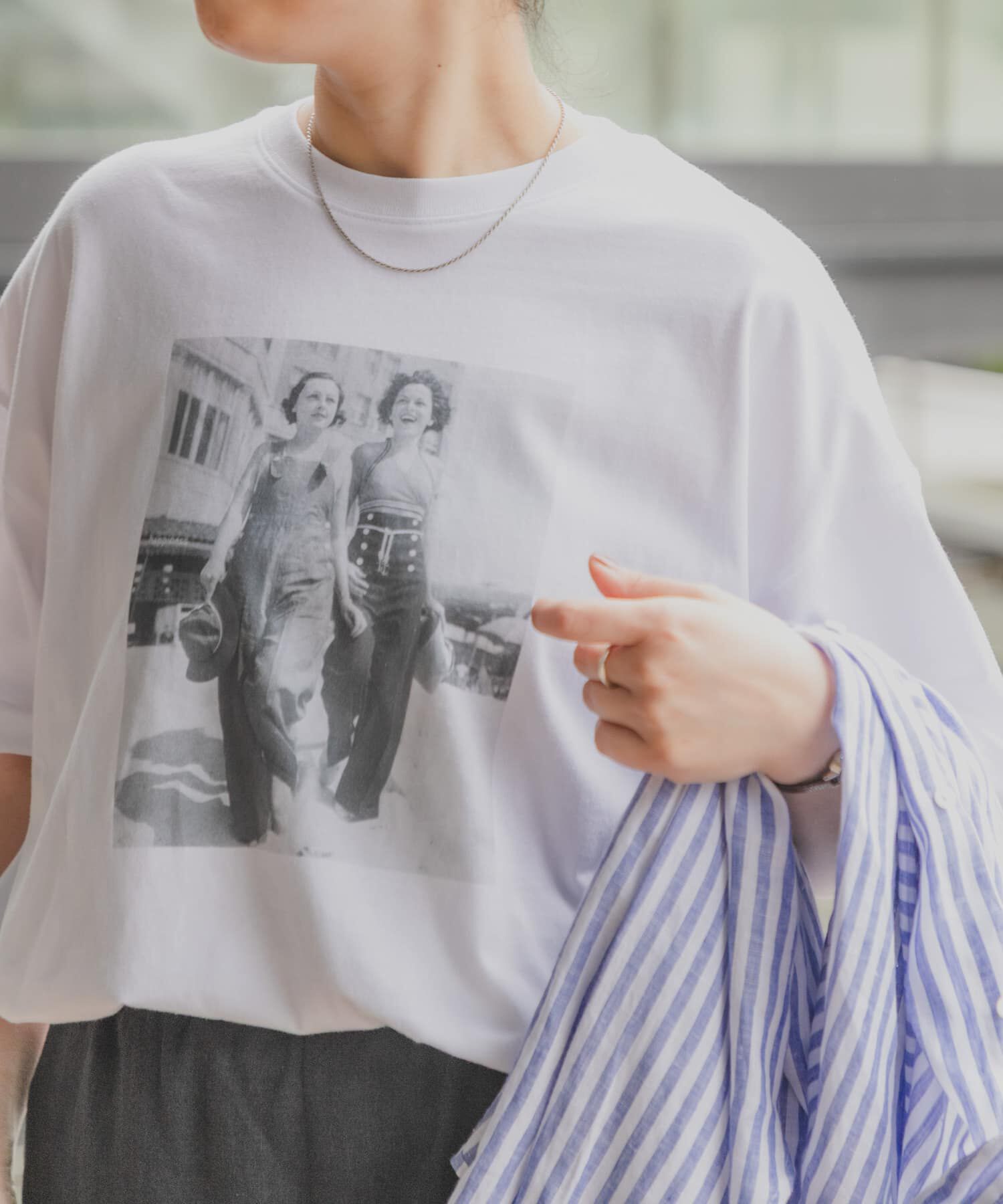 URBAN RESEARCH DOORS「『スタッフ企画』フォトプリントオーバーTシャツ」|Tシャツ・カットソー|