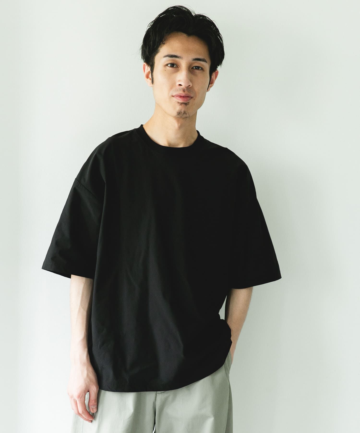 URBAN RESEARCH DOORS「『吸水速乾/抗ﾋﾟﾘﾝｸﾞ/UVｶｯﾄ/接触冷感』PERFECTEX ﾒｯｼｭｼｮｰﾄ 」|Tシャツ・カットソー|ブラック