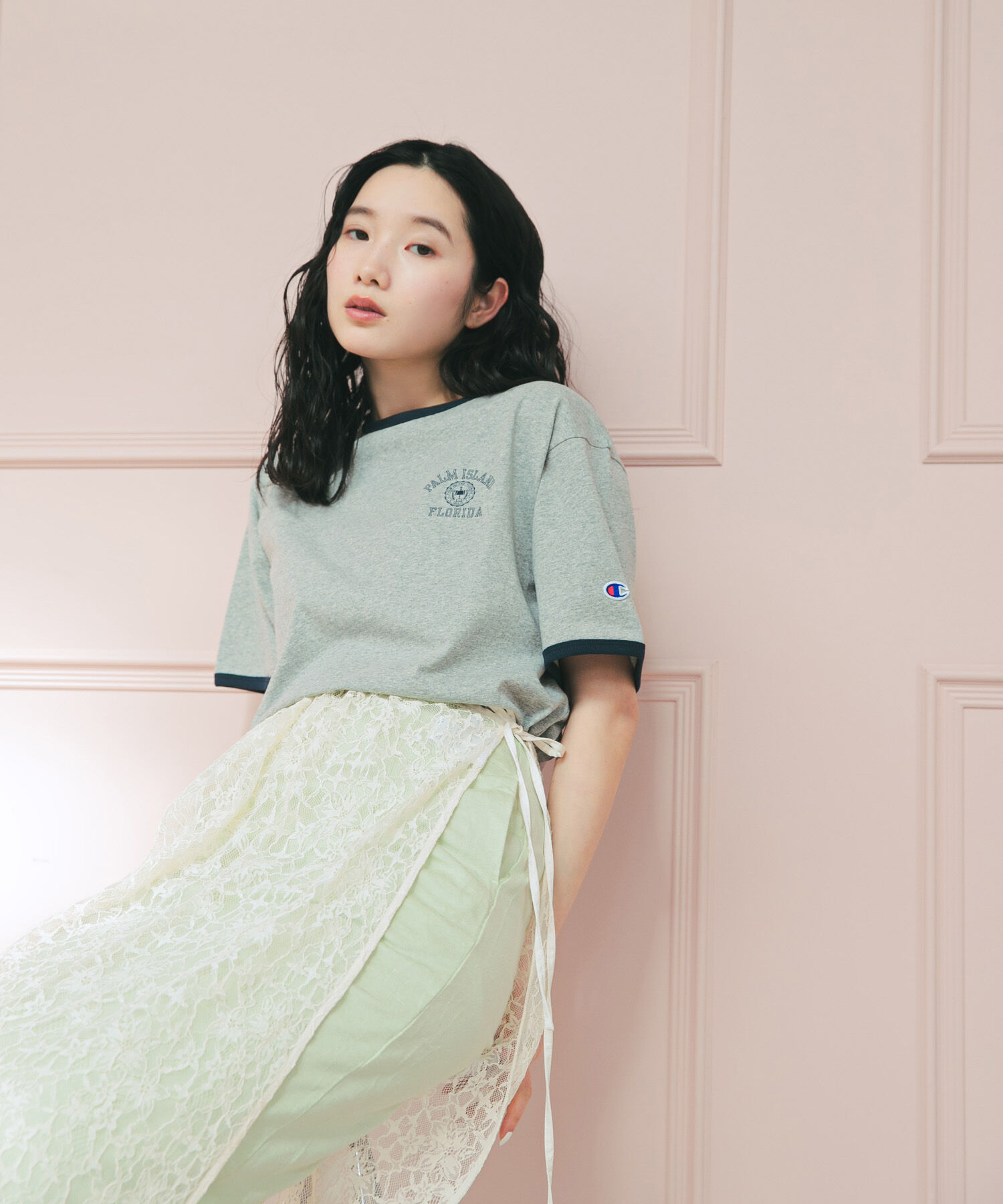 URBAN RESEARCH DOORS「『別注』CHAMPION&times;DOORS　RINGER T-SHIRTS」|Tシャツ・カットソー|