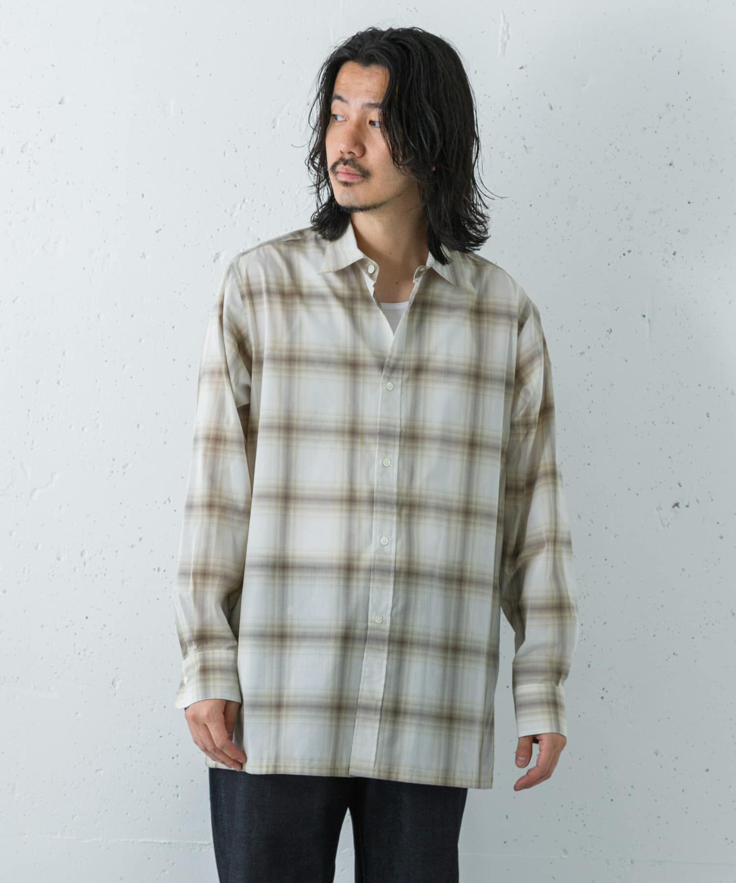 URBAN RESEARCH「SHEER CH SQUARE CUT SHIRTS」|シャツ・ブラウス|